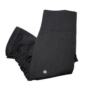 Lululemon Ebb To Street Crop Women's Size 6 Gray Ruched Seamless Yoga Leggings